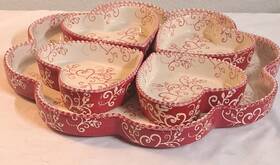 Temp-tations By Tara Ppp-sq-983549 Temp-tations Floral Lace Romance 5-piece Baker And Ramekin Set