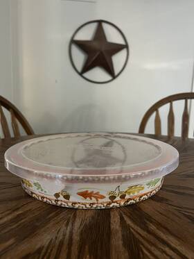 E5439 Temp-tations Temptations By Tara Old World Fall Harvest 9 Inch Round Quiche/ Pie Baking Dish