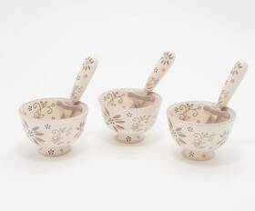 K51577 Temp-tations S/3 Dip And Sauce Cups 3 Spreaders Taupe Single Serving K51577 Temp-tations S/3 Dip And Sauce Cups 3 Spreaders Taupe Single Serving
