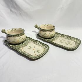 Kfi-xng-745741 Temp-tations Soup And Sandwich Snack Tray Bowl By Tara Old World Confetti 4pc Set Kfi-xng-745741 Temp-tations Soup And Sandwich Snack Tray Bowl By Tara Old World Confetti 4pc Set