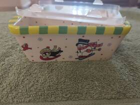 Ppp-hld-940051 Temp-tations Temptations By Tara Winter Whimsy 12 Oz Red Mini Loaf Pan Holiday With Lid