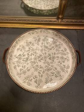 Ppp-jn-863322 Temp-tations Ppp-jn-939400 2-1/2 Quart Green Floral Lace Bakeware 13 Inch Dish Tray