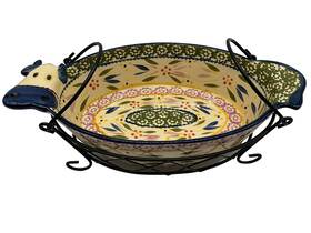 720045 Temptations By Tara Cow 1.5 Quart Old World Casserole Dish Ppp Hf Vintage