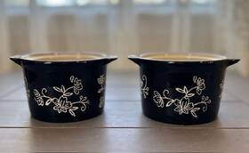 898718 Temptations By Tara Floral Lace Black Ramekins Set Of 3