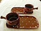Temptations Brown White Polka Dot Lunch Soup Bowl Sandwich
