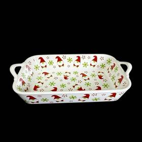Bt5-523310 Temptations Chrstmas Gnome Elf 8x13 Inch 2 Quart Casserole Dish