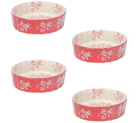 K379705 Temptations Temp-tations Floral Lace Set Of 4 Mini Quiche Bakers K379705 Temptations Temp-tations Floral Lace Set Of 4 Mini Quiche Bakers