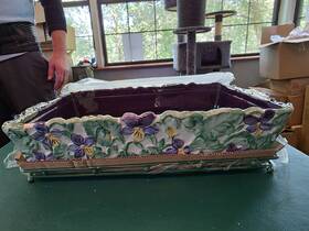K39671-852000 Temptations Temp-tations Figural Floral Daisy 13x9 Baker With Wire Rack And Cover Rare 225