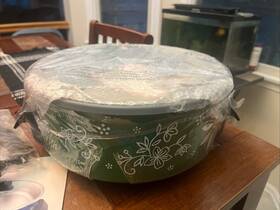 K49789 Temptations Temp-rations By Tara 12 Inch Deep Dish Electric Skillet Green Qvc