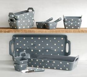 K50615 Temptations Temp-tations 14 Pc Bake And Serve Set Casserole Dish Mini Loafs &ramekins