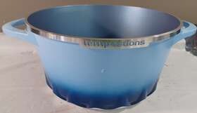 K50815 Temptations Temp-tations By Tara 5.9 Quart Casserole Blue Gradient Stock Pot Dutch Oven No Lid K50815 Temptations Temp-tations By Tara 5.9 Quart Casserole Blue Gradient Stock Pot Dutch Oven No Lid