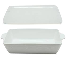 K60520 Temptations Temp-tations Woodland 11 Inch X7 Baker With Lid White K60520 Temptations Temp-tations Woodland 11 Inch X7 Baker With Lid White