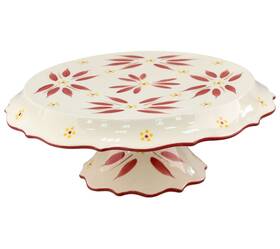 K67806 Temptations Temp-tations Cake Plate Convertible Chip N Dip 12 Inch Old World Red K67806 Temptations Temp-tations Cake Plate Convertible Chip N Dip 12 Inch Old World Red