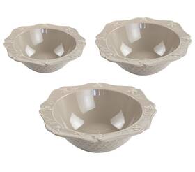 K73228 Temptations Temp-tations Bee-lieve Set Of 3 Nesting Bowls Taupe K73228 Temptations Temp-tations Bee-lieve Set Of 3 Nesting Bowls Taupe