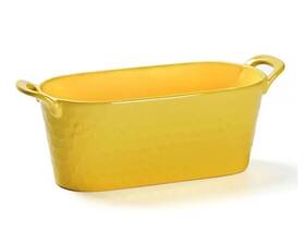 T49767 Temptations K78100 Temp-tations Bee-lieve 2- Quart Deep Dish Baker Yellow Buttercream