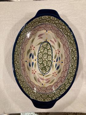 Kfi-xng-778166 Temptations Temp-tations Old World Blue 1.5 Quart Oval Baking Dish Kfi-xng-778166 Temptations Temp-tations Old World Blue 1.5 Quart Oval Baking Dish