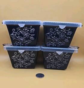 Kfi-xng-781995 Temptations Set 4 Floral Lace 10oz Bakeware Individual Ramekins Blue With Lids Kfi-xng-781995 Temptations Set 4 Floral Lace 10oz Bakeware Individual Ramekins Blue With Lids