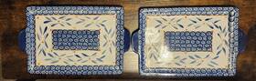 Kfi-xng-782002 Temptations By Tara Old World Blue Pattern 2 Serving Trays