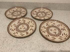 Kfi-xng-838387 Temptations 4 Dinner Plates 10.5 Inch Salad Pasta Bowls Temp-tations Dishes Old World Brown