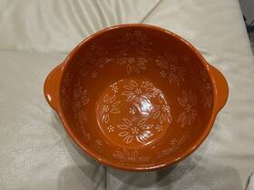 Kfi-xng-930685 Temptations Temp-tations By Tara Floral Lace Orange 2.5 Quart Basket Weave Bowl With Handles