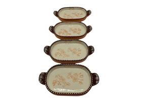 Kfi-xng-936844 Temptations Temp-tations By Tara Floral Lace Old World Bakeware/ramekin Set 4