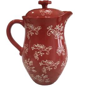 Kfi-xng-973261 Temptations Tem-tations By Tara Floral Lace 2 Quart Ceramic Pot With Lid