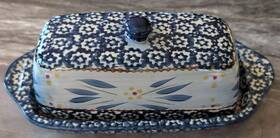 Ppp-hf-722537 Temptations Old World Butter Dish Blue By Tara