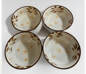 Ppp-hld-832940 Temptations By Tara Old World 24oz Lot Of 4 Bowls Hand Painted