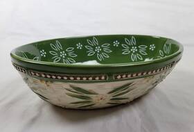 Ppp-hld-960470 Temptations Old World Green Baking Dish 2 Quart Casserole Bakeware Oval Basketweave Ppp-hld-960470 Temptations Old World Green Baking Dish 2 Quart Casserole Bakeware Oval Basketweave