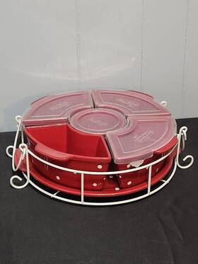 Ppp-jn-712729 Temptations By Tara Polka Dot Red Serving Platter Ppp-jn-712729 Temptations By Tara Polka Dot Red Serving Platter