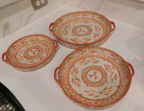 Ppp-jn-848619 Temptations Temp-tations By Tara Old World Orange Spice Baking Dish 3 Piece Set Handles