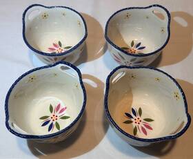 Ppp-sd-200607 Temptations Old World Blue Pattern Set 4/14-oz Bowls W Handles Excellent Cond Ppp-sd-200607 Temptations Old World Blue Pattern Set 4/14-oz Bowls W Handles Excellent Cond