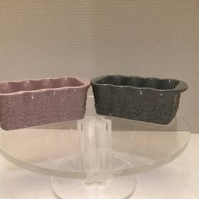 Ppp-sd-521498 Temptations 2 By Tara 12 Oz Mini Loaf Pans Violet And Green With Christmas Trees