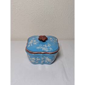 Ppp-sq-622604 Temptations Temp-tations Blue/white Floral Ramekin With Lid Ceramic Dish 16oz #ppp-sq-622604