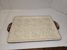 Ppp-sq-782006 Temptations Temp-tations Presentable Ovenware By Tara Floral Lace Tray