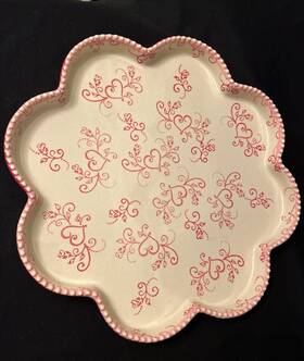 Ppp-sq-952376 Temptations Temp-tations By Tara Floral Lace Scalloped Tart Baking Dish Tray