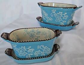 Sku13 Temptations Rare Tara Floral Lace Light Blue 10oz And Trivet Sku13 Temptations Rare Tara Floral Lace Light Blue 10oz And Trivet