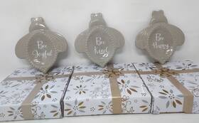 T49227 Temptations Temp-tations Bee-lieve Set Of 3 Ornaments And Gift Box Taupe T49227 Temptations Temp-tations Bee-lieve Set Of 3 Ornaments And Gift Box Taupe