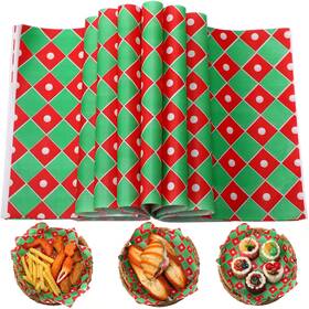Tenceur-parchment-0714 Tenceur 150 Pcs Christmas Wax Paper Sheets For Food Sandwich Wrap Deli Grease P Tenceur-parchment-0714 Tenceur 150 Pcs Christmas Wax Paper Sheets For Food Sandwich Wrap Deli Grease P