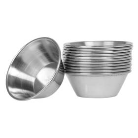Tezzorio 780847776398 72 Pack Small Sauce Cups 15 Oz Commercial Grade Stainless Steel Dipping Cu