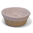 Tg-0050 Brickovenbaker Round Rattan Basket With Cotton Liner Tg-0050 Brickovenbaker Round Rattan Basket With Cotton Liner