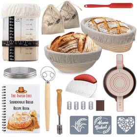 The Amish Chef 695845070587 Complete Sourdough Bread Starter Kit Glass Jar And Tons Of The Amish Chef 695845070587 Complete Sourdough Bread Starter Kit Glass Jar And Tons Of