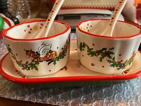 286-x24-26 The Bakeshop Cath Kidston London Condiment Set Holiday Christmas Dining Table Decor Kitchen