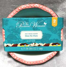 The Pioneer Woman 085081205919 New Sweet Romance Blossoms Set Of 2 Stoneware Mini Pie Plates