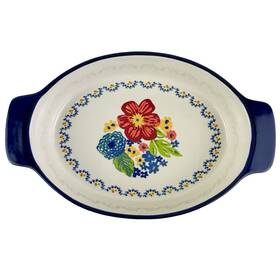 122154 The Pioneer Woman Fiona Baking Dish Baker Casserole Floral Oval Yellow Blue 13 Inch X8