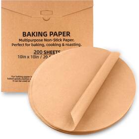 Tikxlafe 445014478422 200 Pcs Parchment Paper Baking Sheets Round 10 Inch Cake Pan Lin