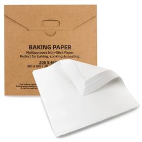 Bp2001 Tikxlafe 200 Pcs Parchment Paper Baking Sheets 8 Inch X8 Precut Nonstick Pap