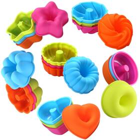 To Encounter 767421843455 24pack Silicone Molds Nonstick 2 3/4 Inches Donut Mold
