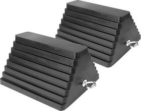 Towing Products 711181369366 Rubber Wheel Chocks 2-pack Heavy Duty All-weather Non-slip Oil-resistant Wi