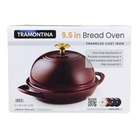 80131 Tramontina 80131/514 Enameled Cast Iron 9.5 Inch Bread Oven Cranberry/gold 80131 Tramontina 80131/514 Enameled Cast Iron 9.5 Inch Bread Oven Cranberry/gold